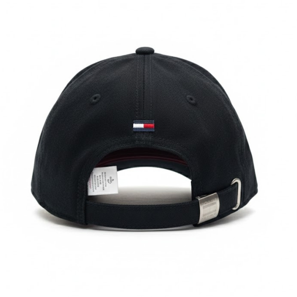 Tommy Hilfiger Classic Black Cotton Baseball Cap